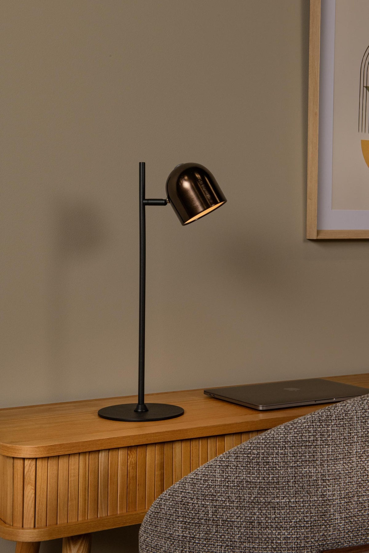 Lucide bureaulamp SKANSKA RECH - Geïntegreerde LED - Koffie