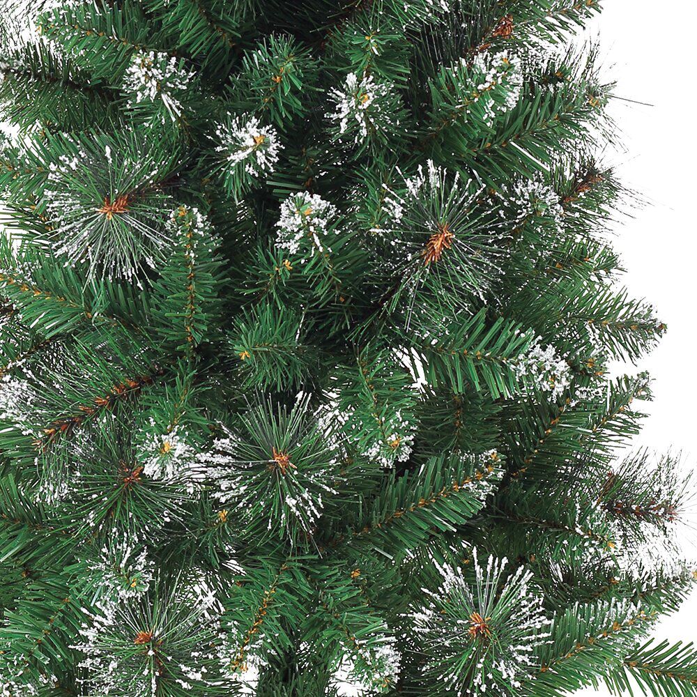 Sapin artificiel effet enneigé pied en bois 502 branches Ø86xH180cm