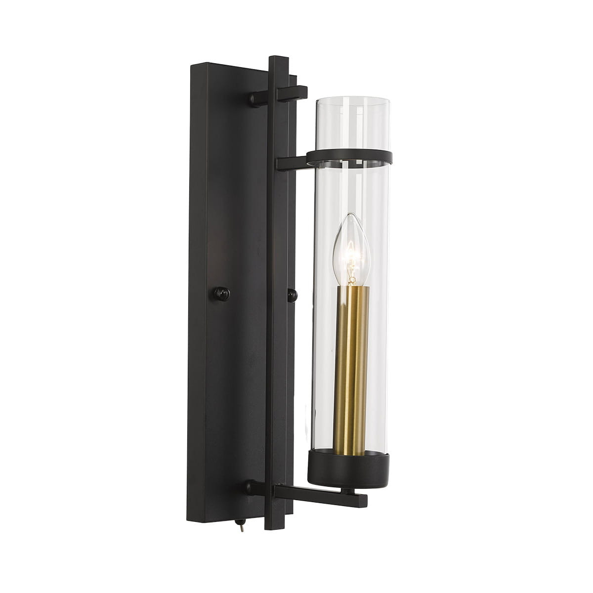 Kinkiet czarny ASPEN 1xE14x40W wym:46x12x12cm IP20 Italux