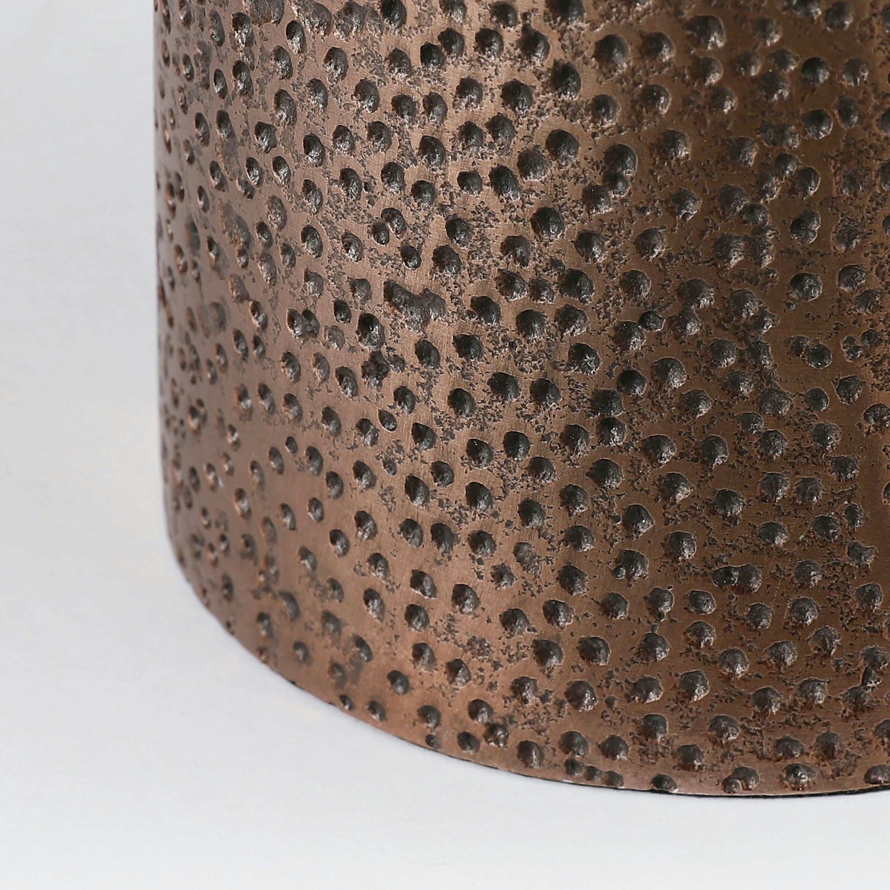 DAKOTA - Bougeoir en aluminium cuivre antique H19,5