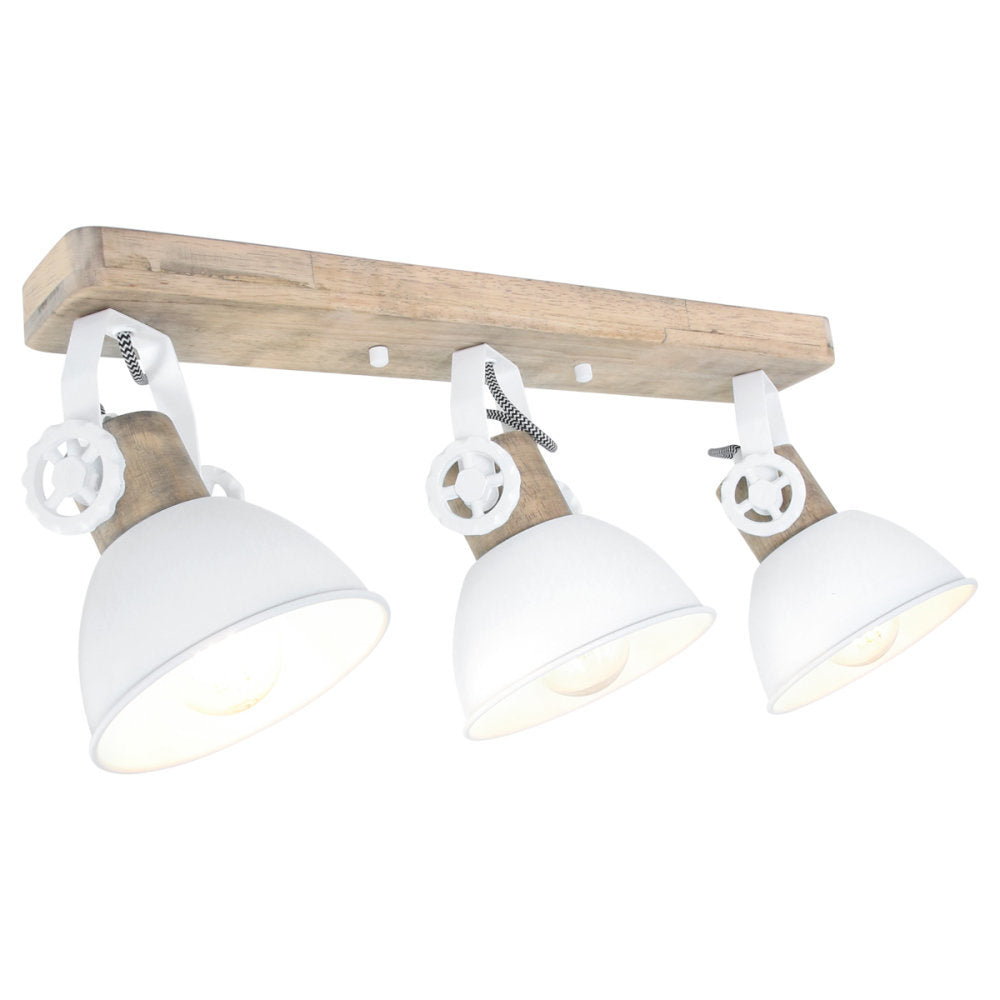 Mexlite spot gearwood - 3 lichts - 59x 17 cm - wit