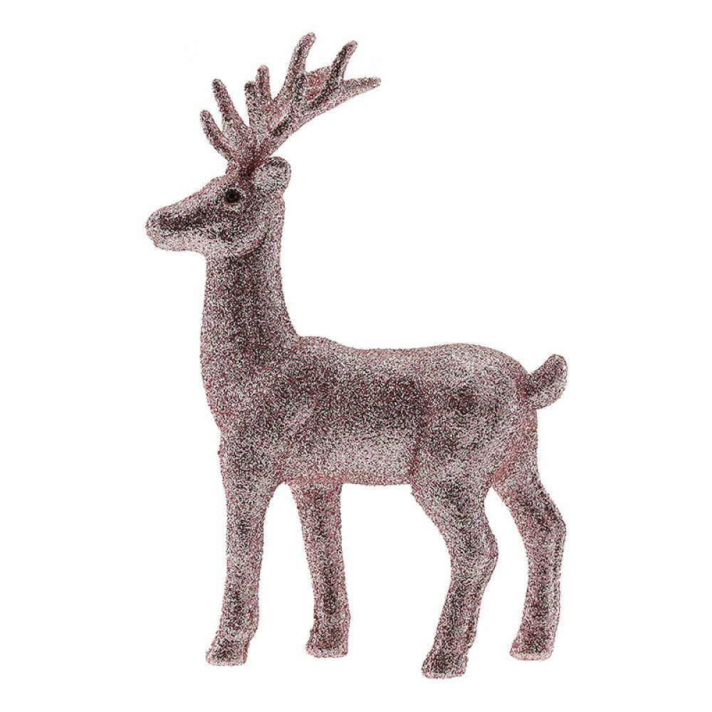 JULEDEKORASJON RÅDYR 19CM ROSA