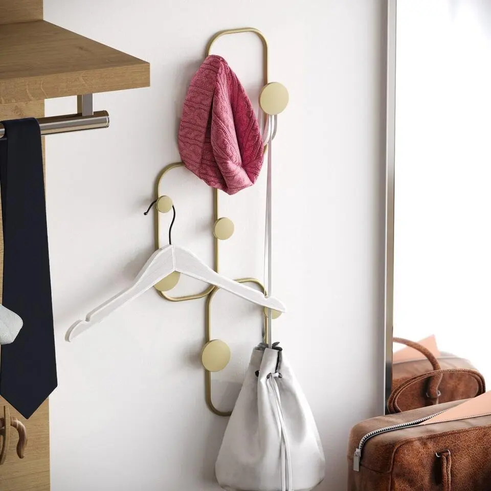 CALICOSY - Wandkapstok met 6 afgeronde haken LIZZARD - 5x28x70 cm