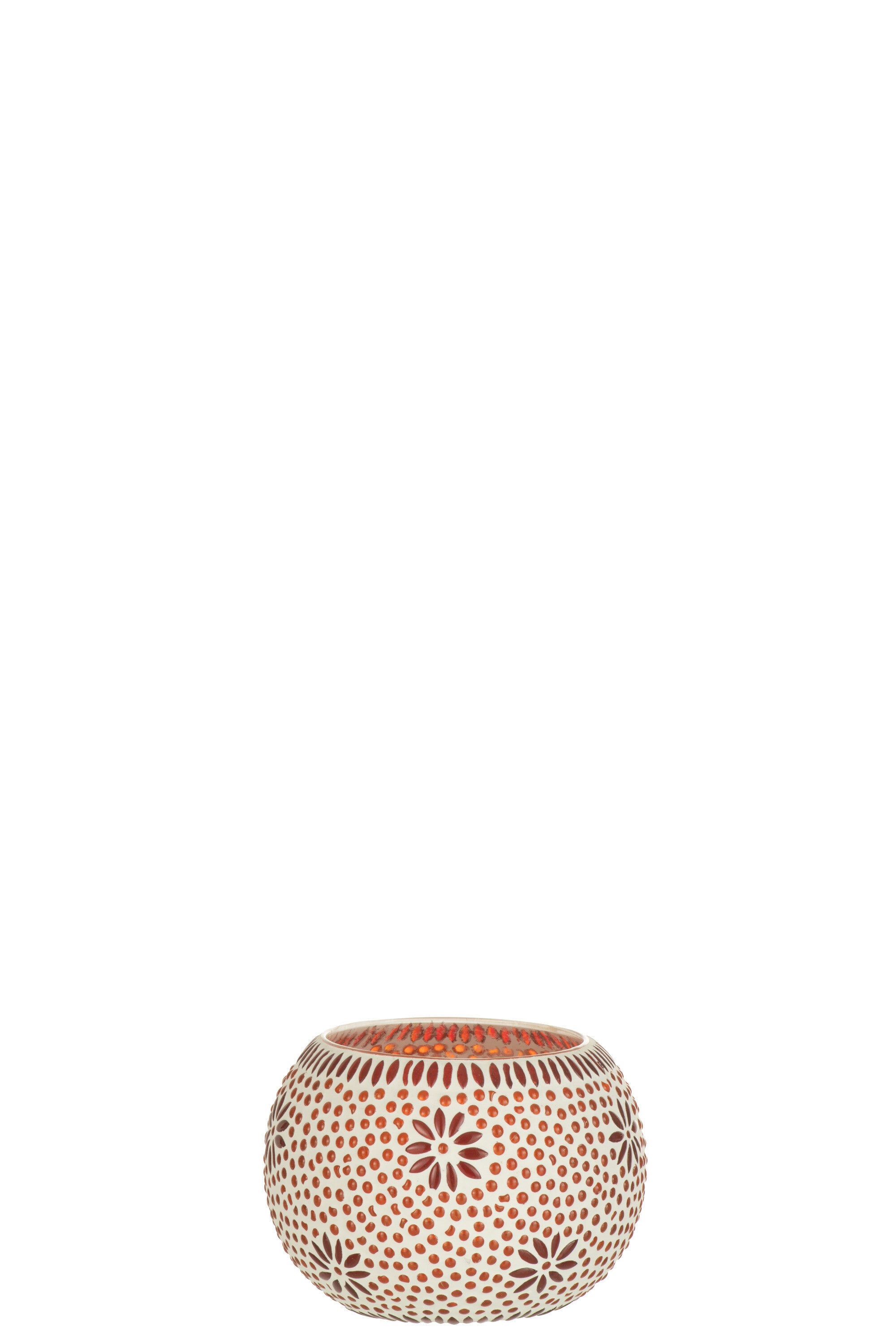J-Line kaarshouder Bram - glas - rood - large - 2 stuks