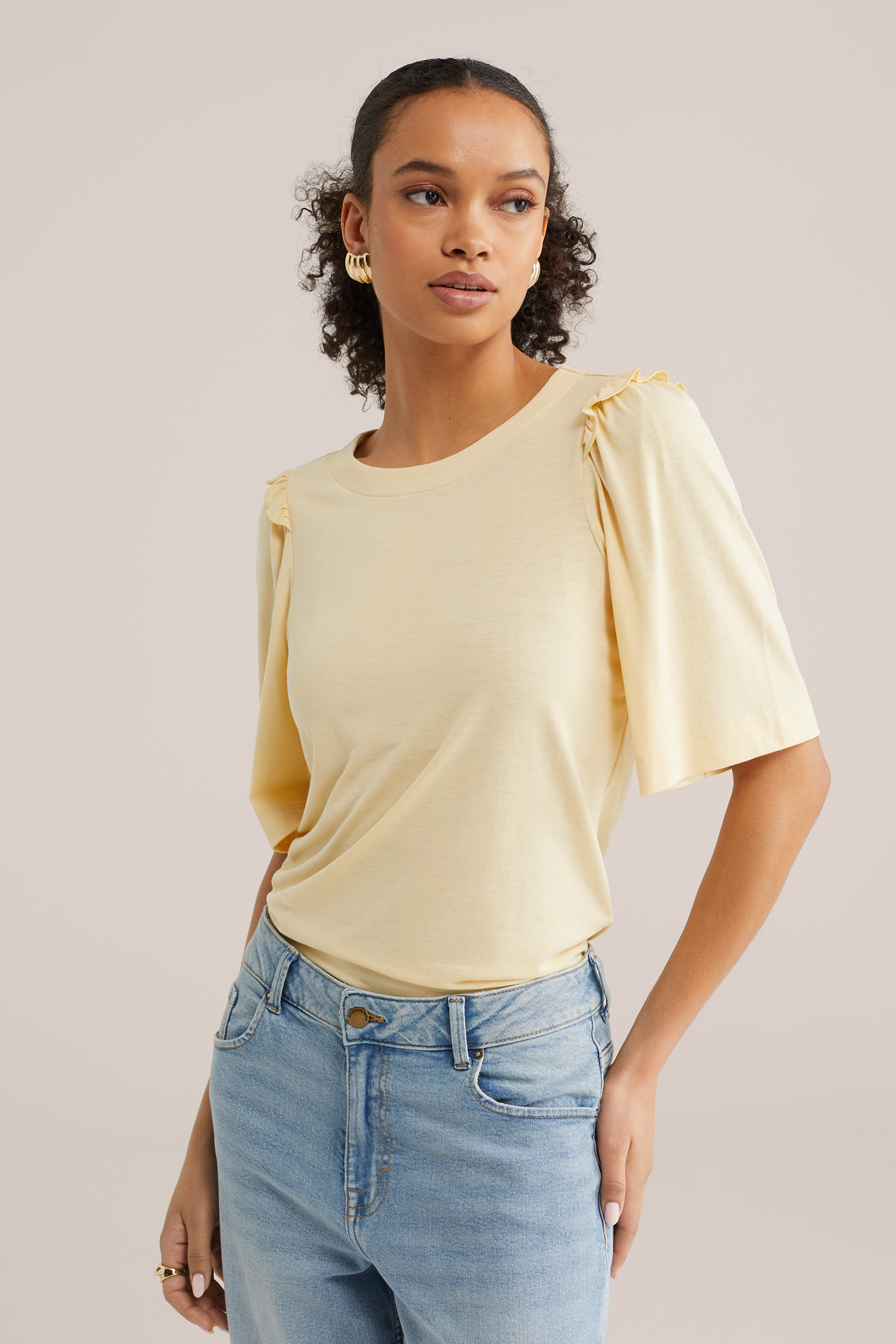 Dames T-shirt met ruches