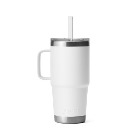 Mug isotherme   couvercle à paille Rambler 710 ml - Blanc - Yeti