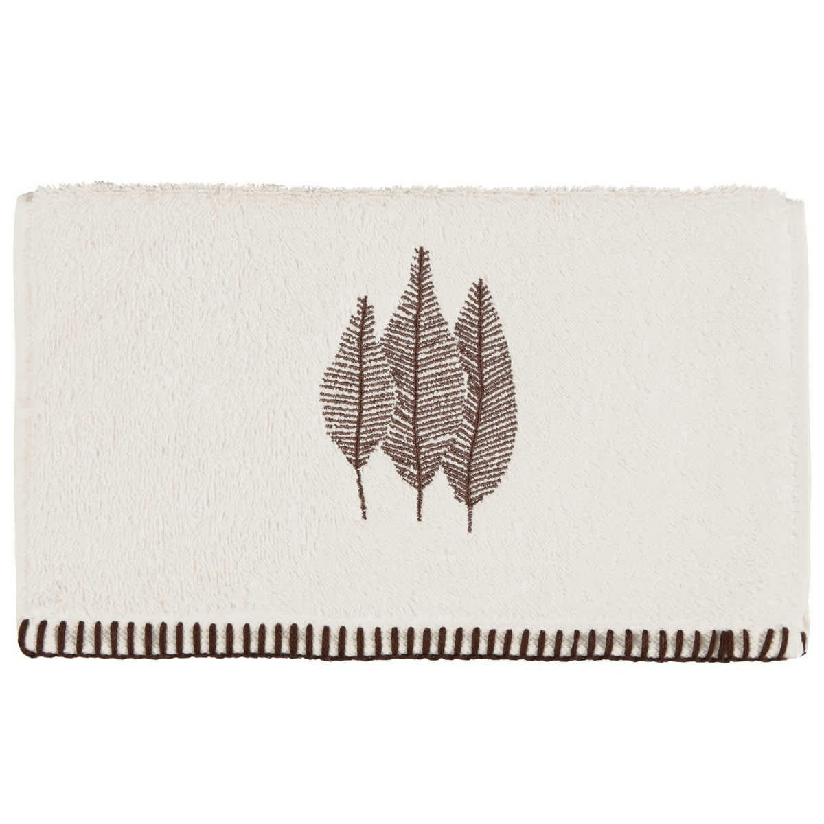 ABACHI - Lot de 2 serviettes invité en coton biologiqu ecru 30x50 cm