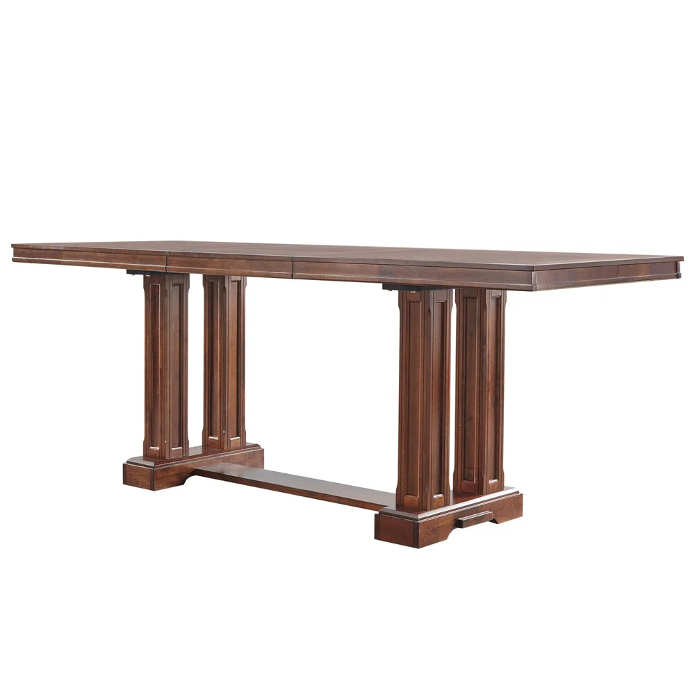 TRIBECCA HOME Harper Warm Cherry Wine Testing Extending Counter Height Table