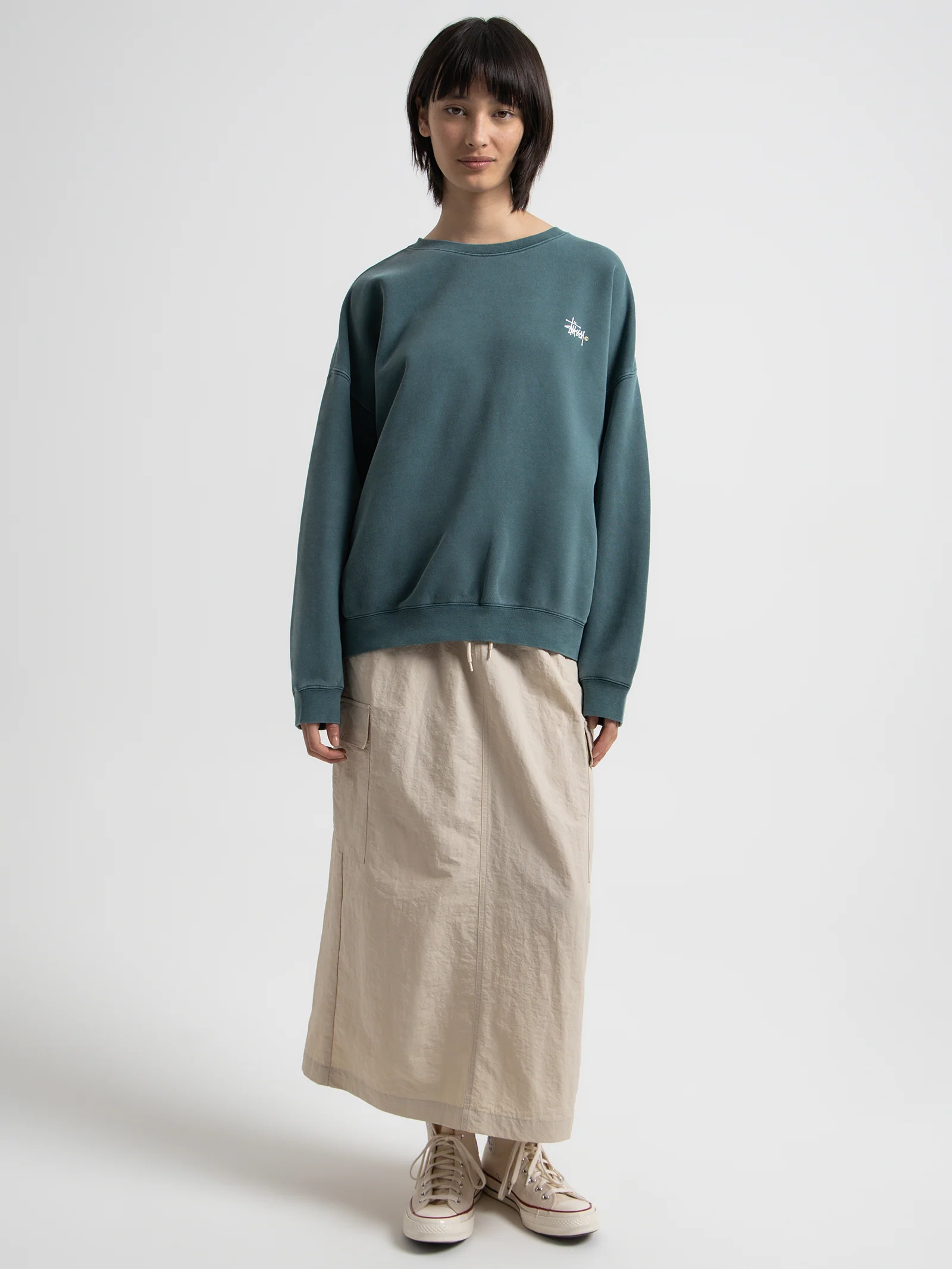 Italic Oversized Crew Sweater