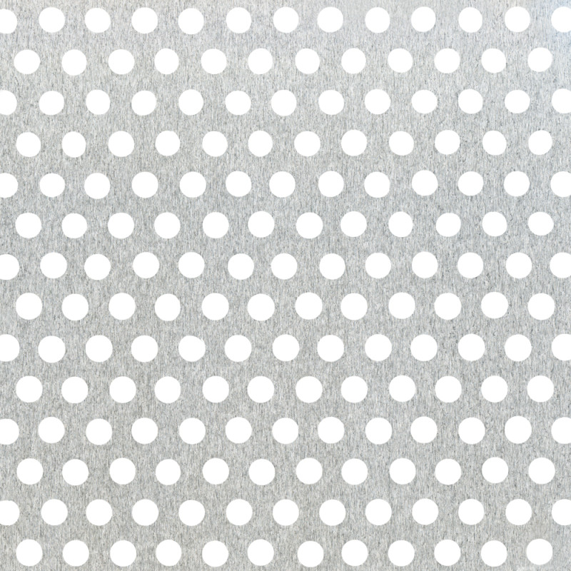 Tôle en aluminium avec perforations rondes 120 x 1000 x 0,8 mm ALBERTS
