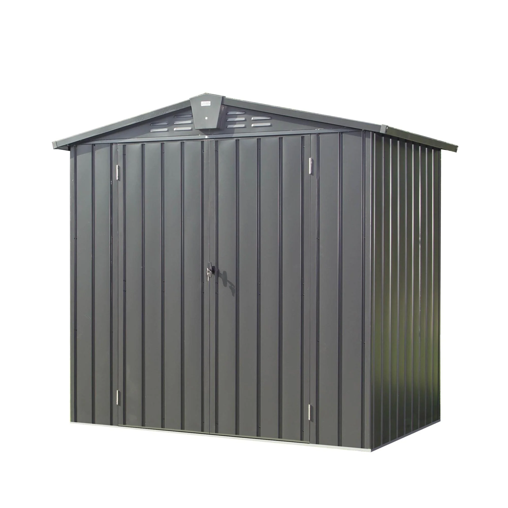 Rustproof Metal Garden Shed Storage Shed with Lockable Double Doors, Water-Resistant Tool Shed, Dual Air Vents