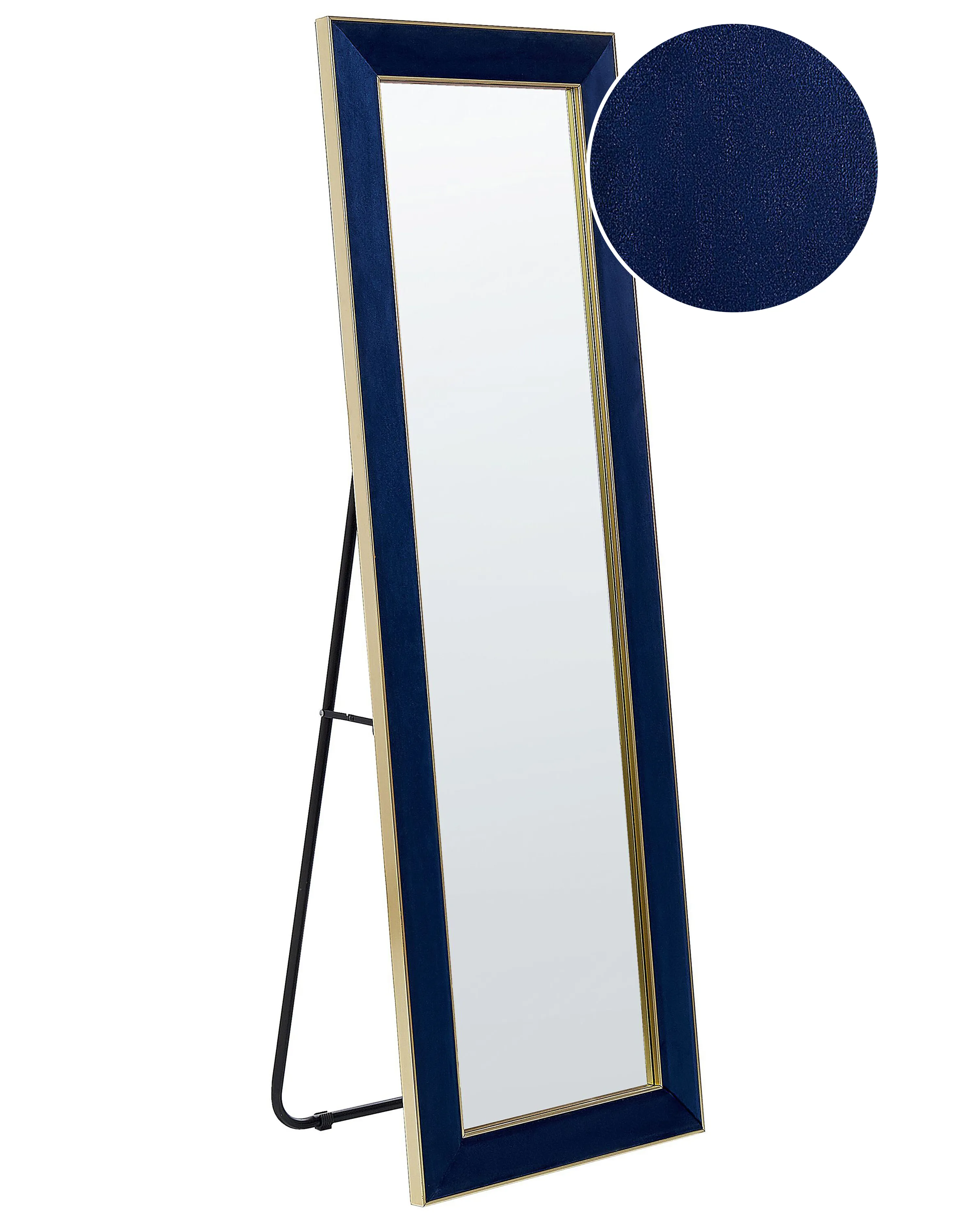 Standing Mirror LAUTREC 150 cm Velvet Navy Blue