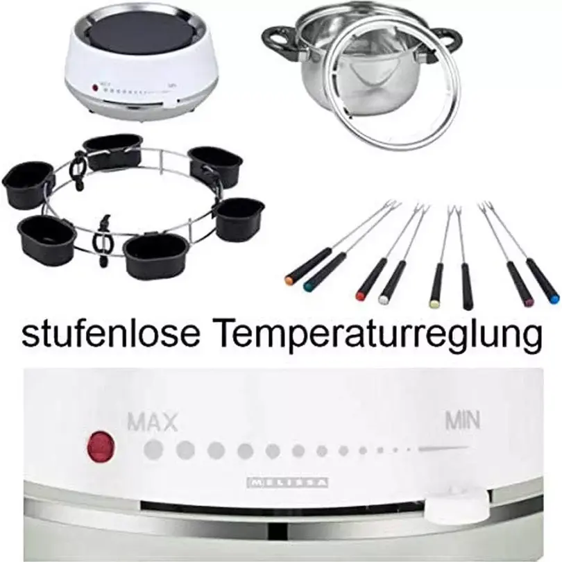 Fondue-Set 9-teilig Elektrisches Fondue