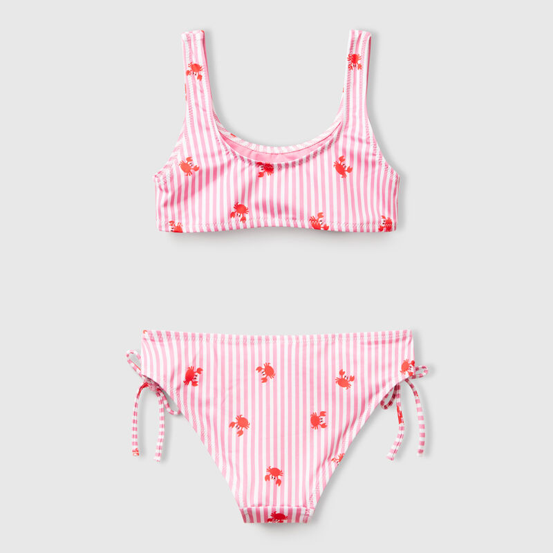 Striped bikini with crabs