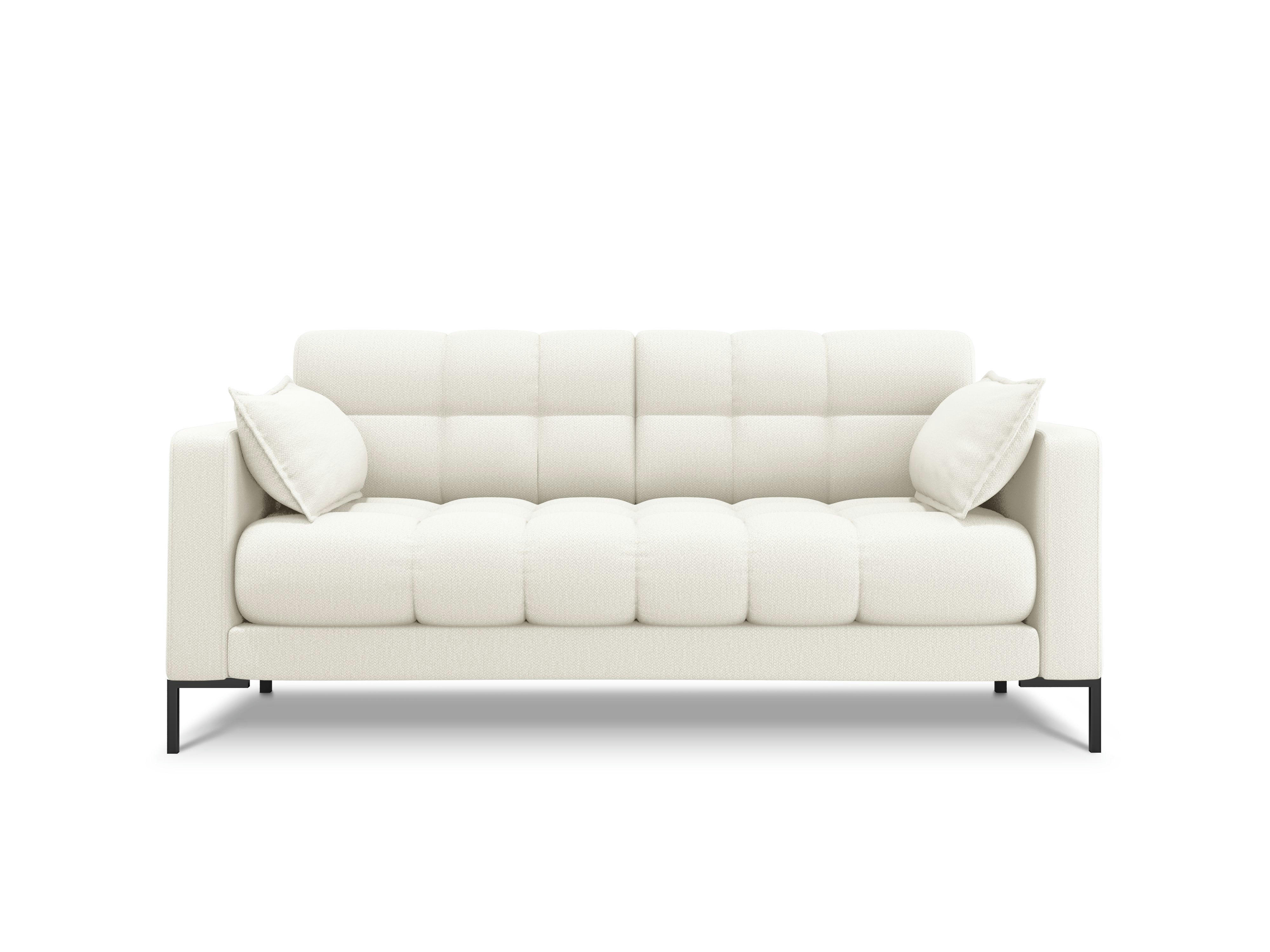 MAMAIA - Canapé 2 places en tissu structurel beige clair