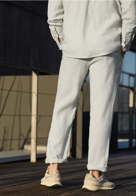 Straight Leg Chino aus Leinen