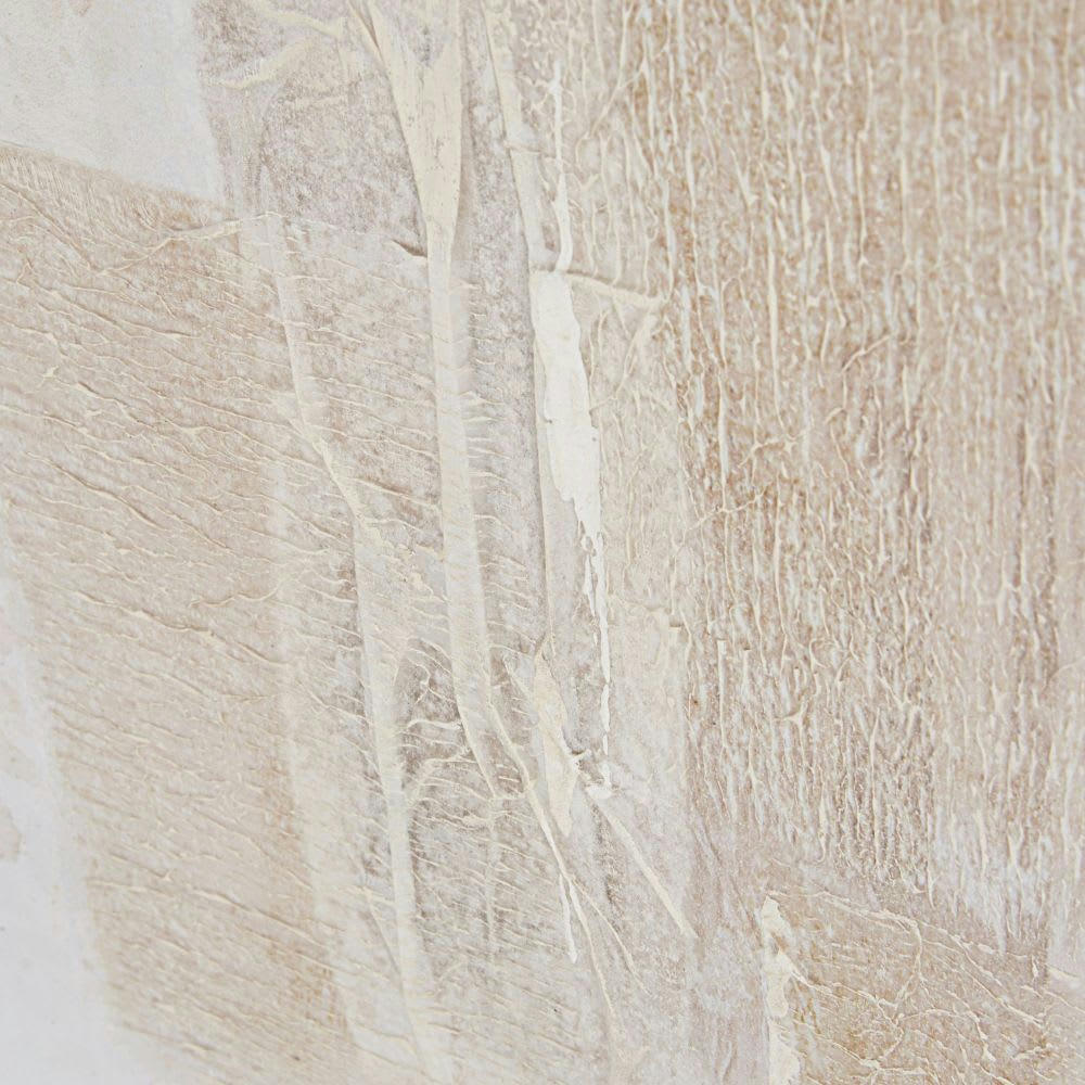 MINORQUE - Toile peinte beige et marron 150x50