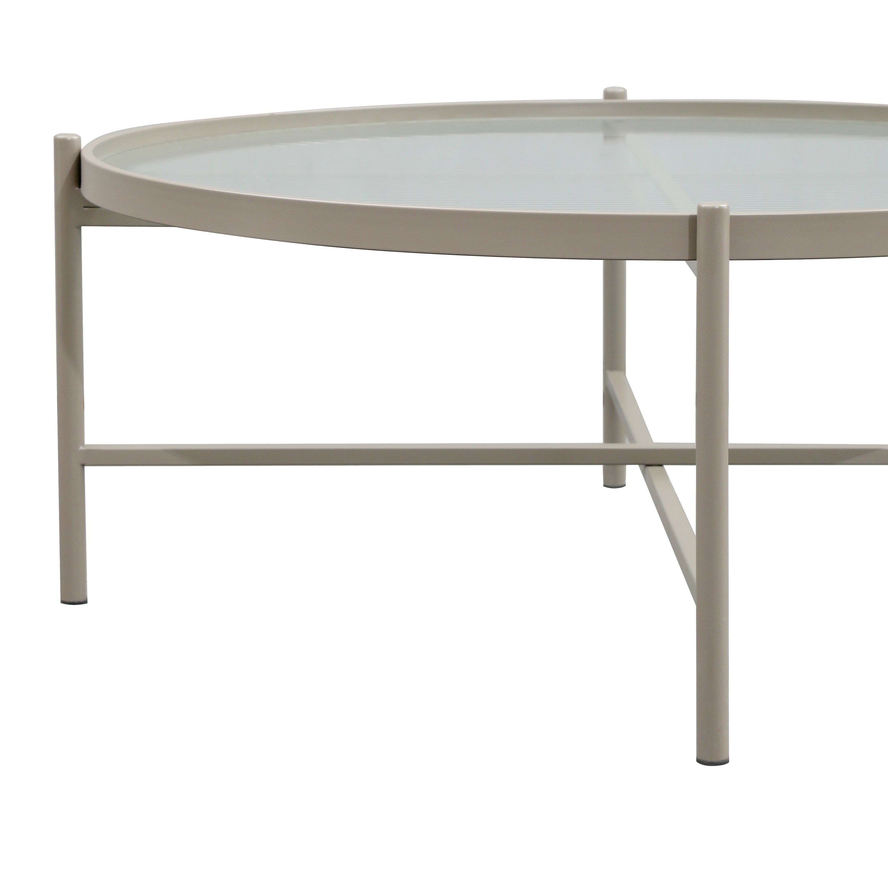 by fonQ Oriel Bijzettafel H 32 x Ø 80 cm - Beige
