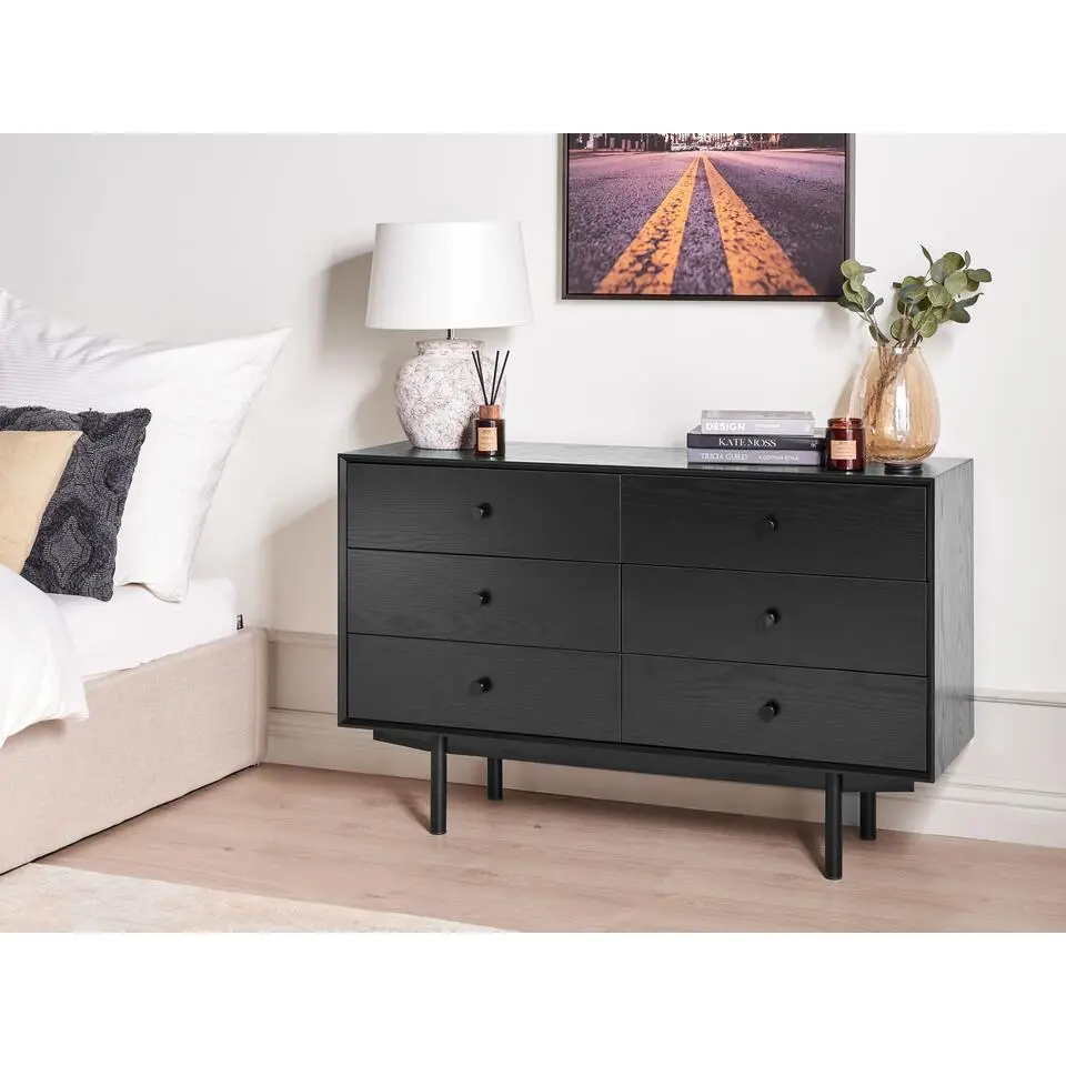 ALCESTER - Ladekast - Zwart - MDF