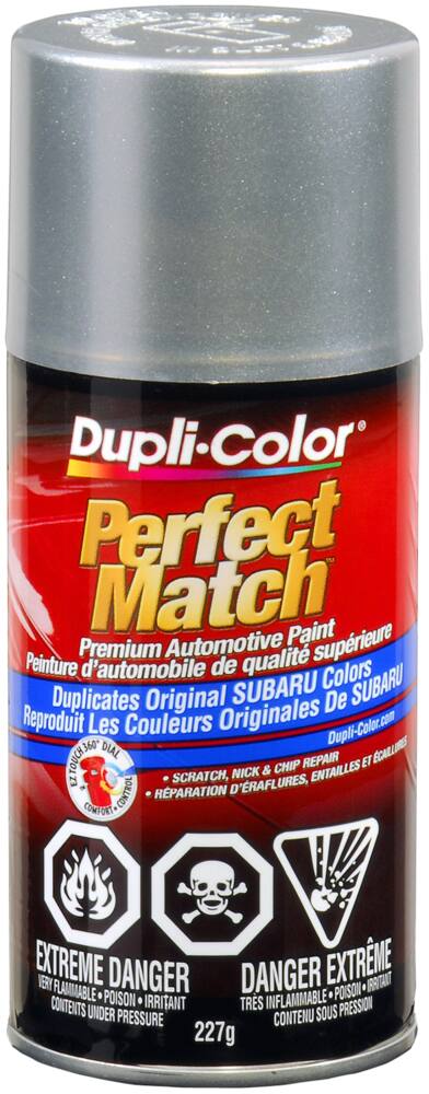 Dupli-Color Perfect Match Premium Acrylic Lacquer Automotive Aerosol Spray Paint, Quick Silver Metallic (262), 227-g