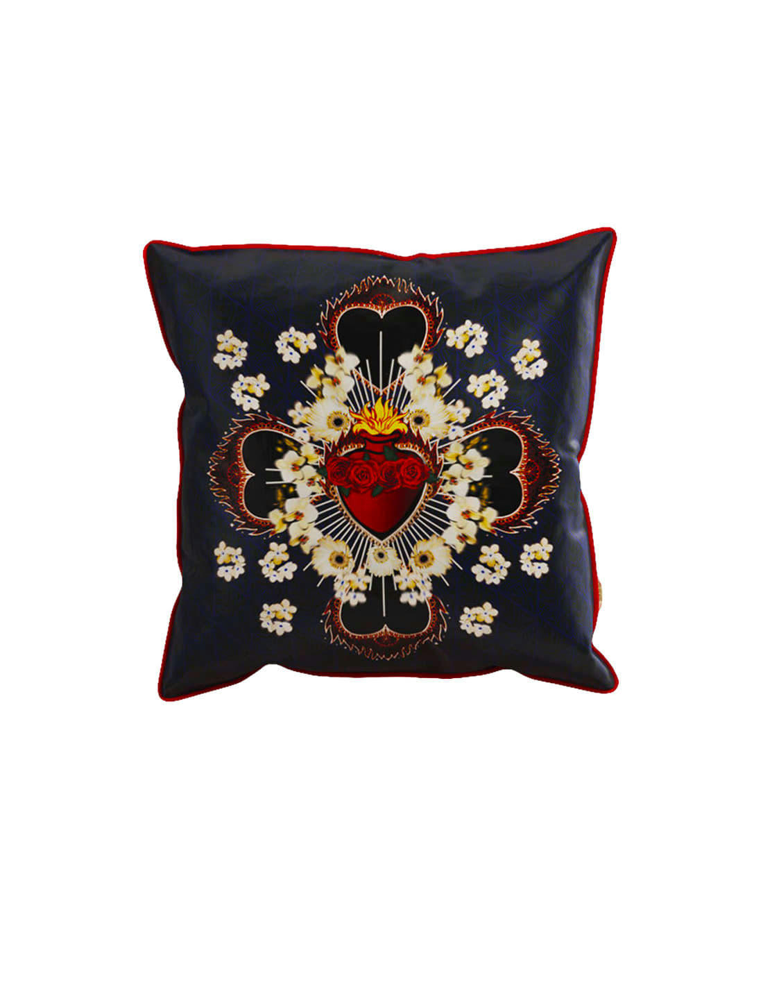 COUSSIN DÉCO - Coussin garni en velours imprimé Anamorphose