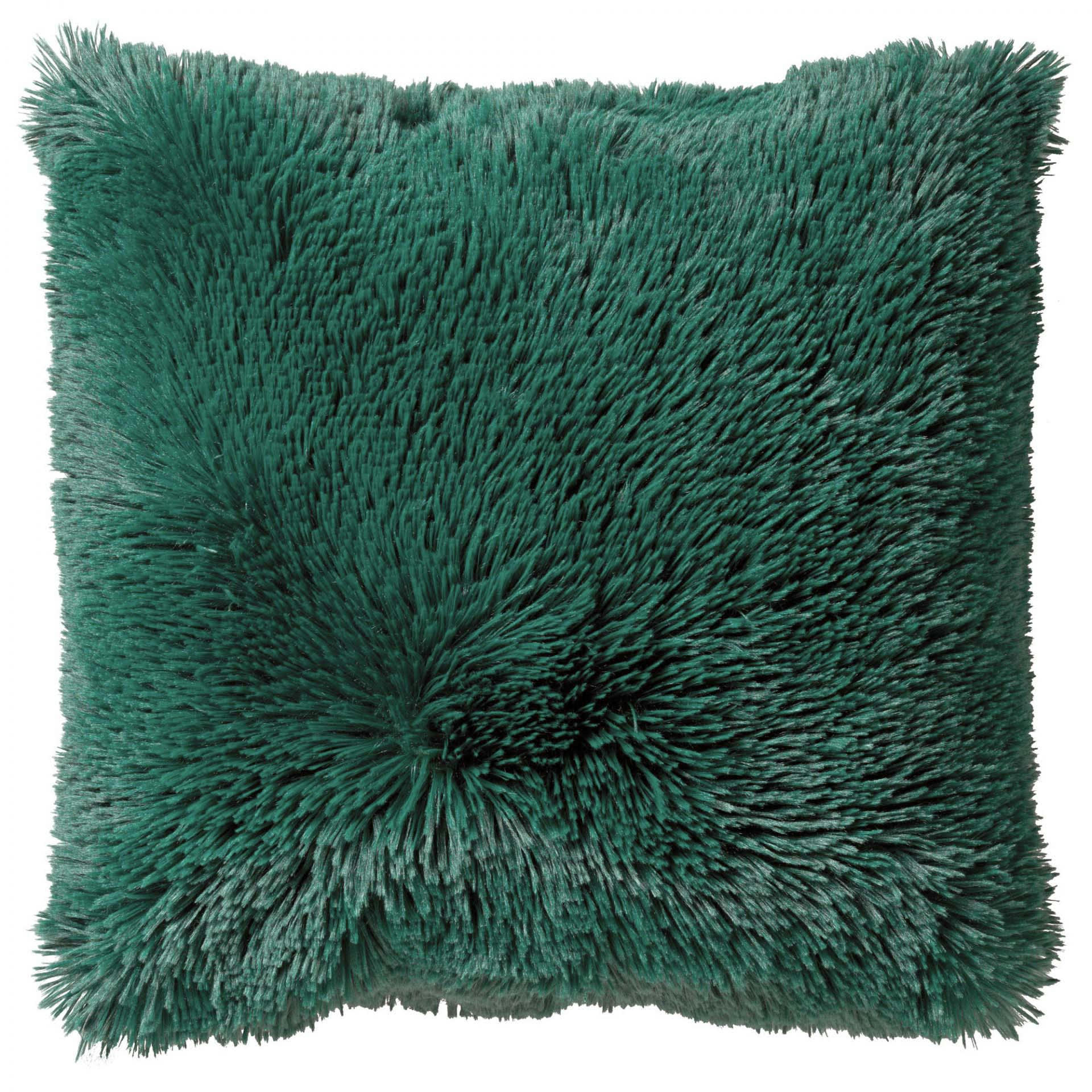 - Coussin - vert fausse fourrure 60x60 cm uni