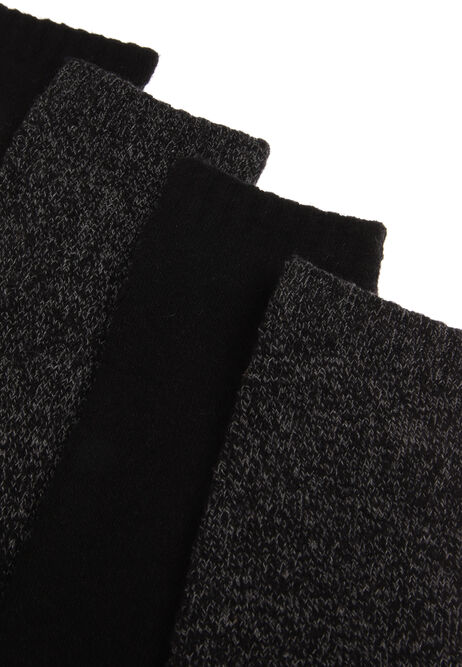 Mens 2 Pack Black Plain Thermal Ankle Socks