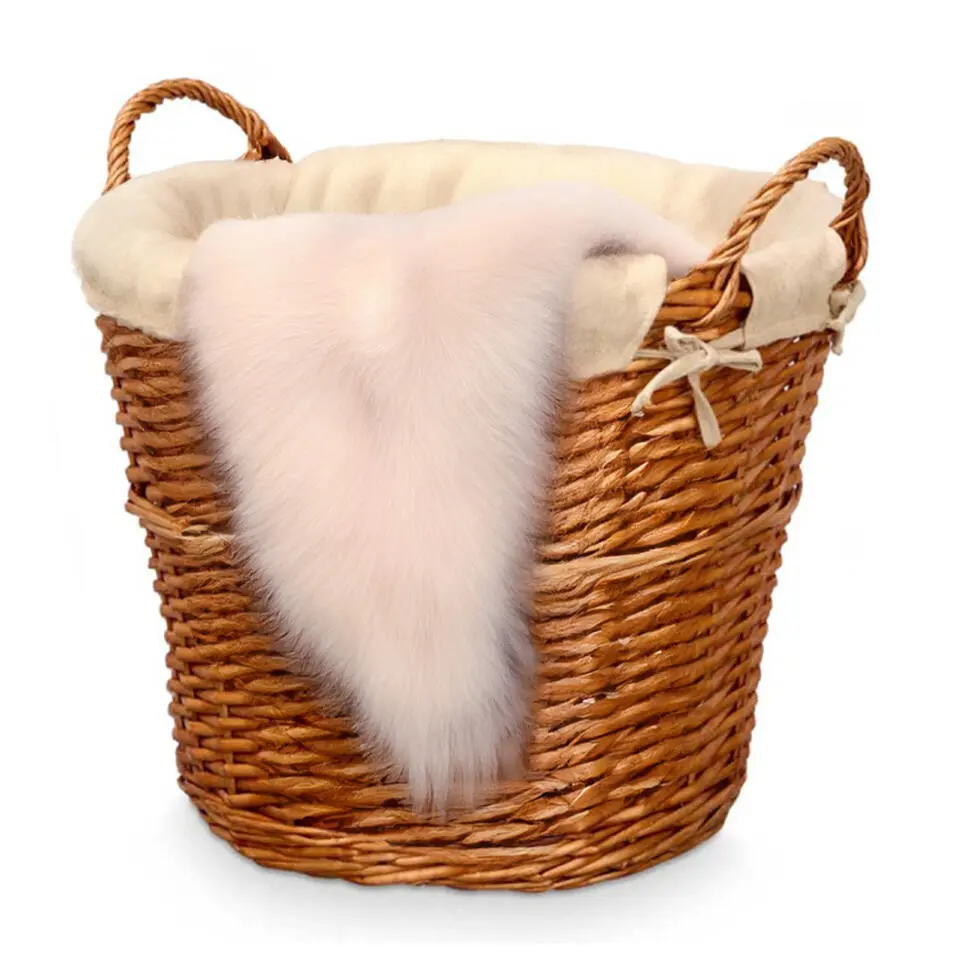 Rieten opberg mand - gevlochten riet - bruin - 51 x 45 x 28 cm