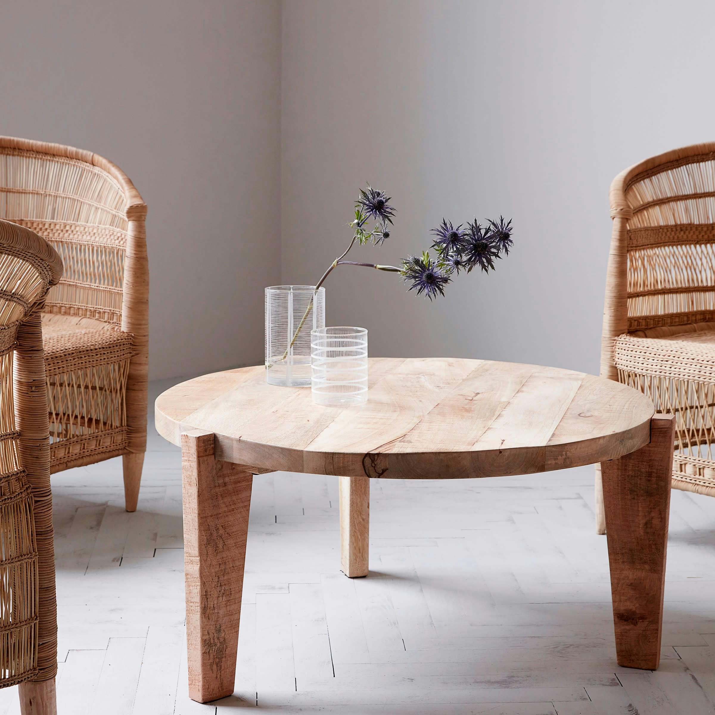 BALI - Table basse en bois beige