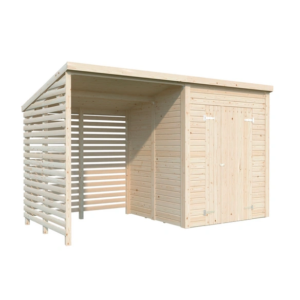 Gerätehaus »Leif«, B x H x L: 370 x 228 x 170 cm, Braun, tauchgrundiert