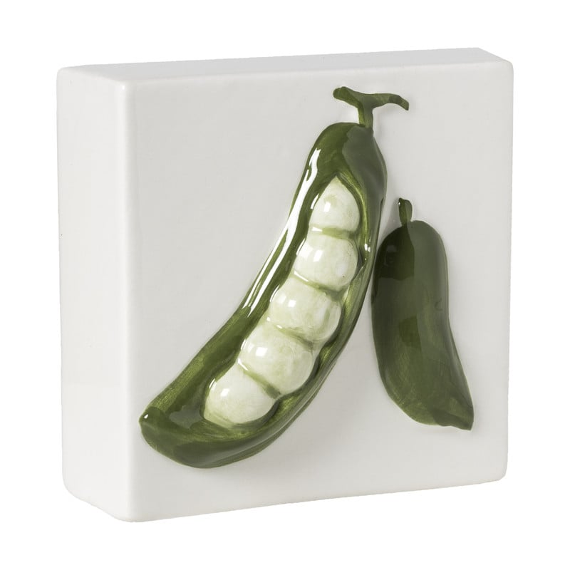 Siertegel peultjes - groen/wit - 10.2x10.2x5.1 cm