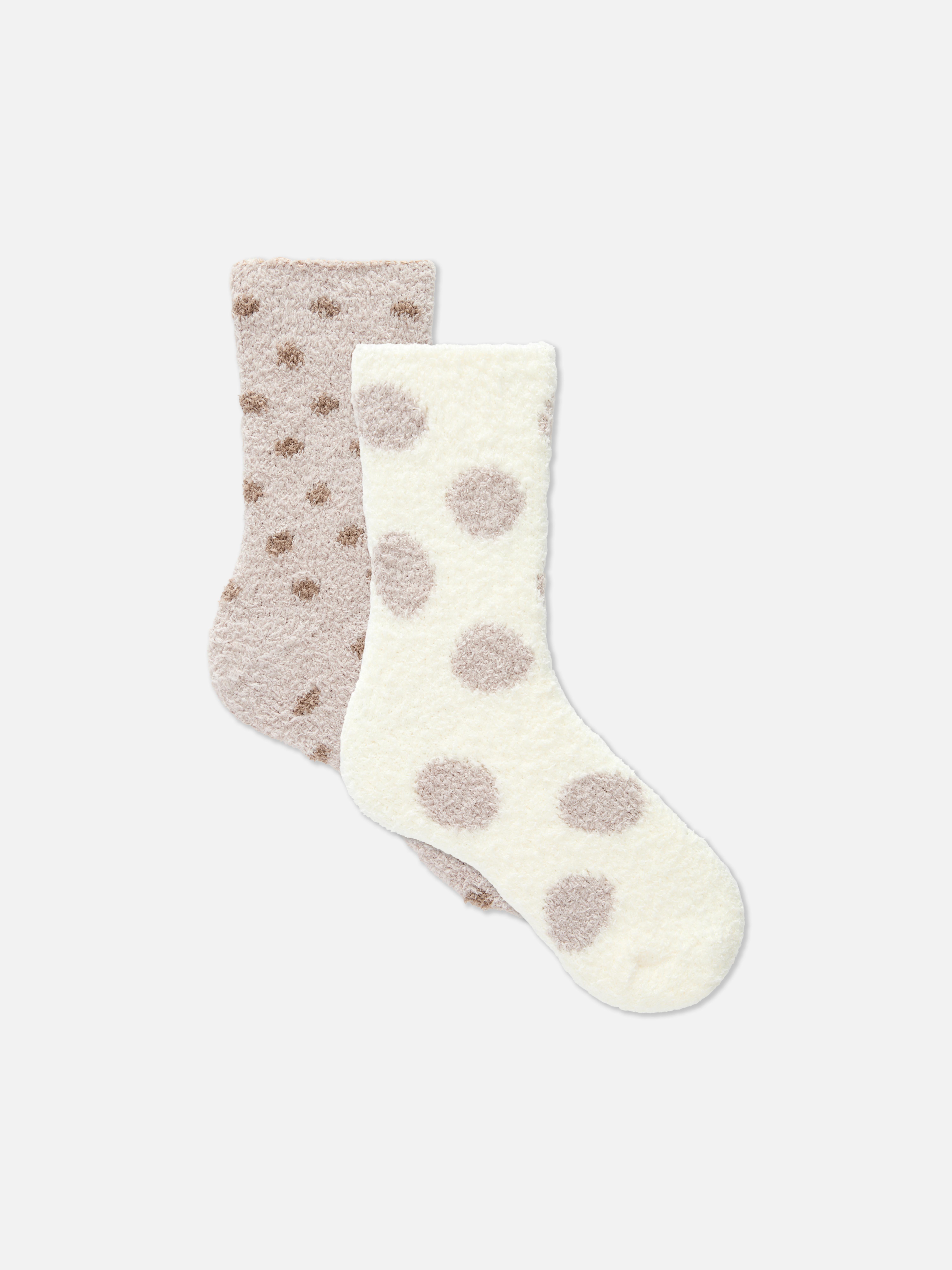 2pk Spotted Bouclé Socks