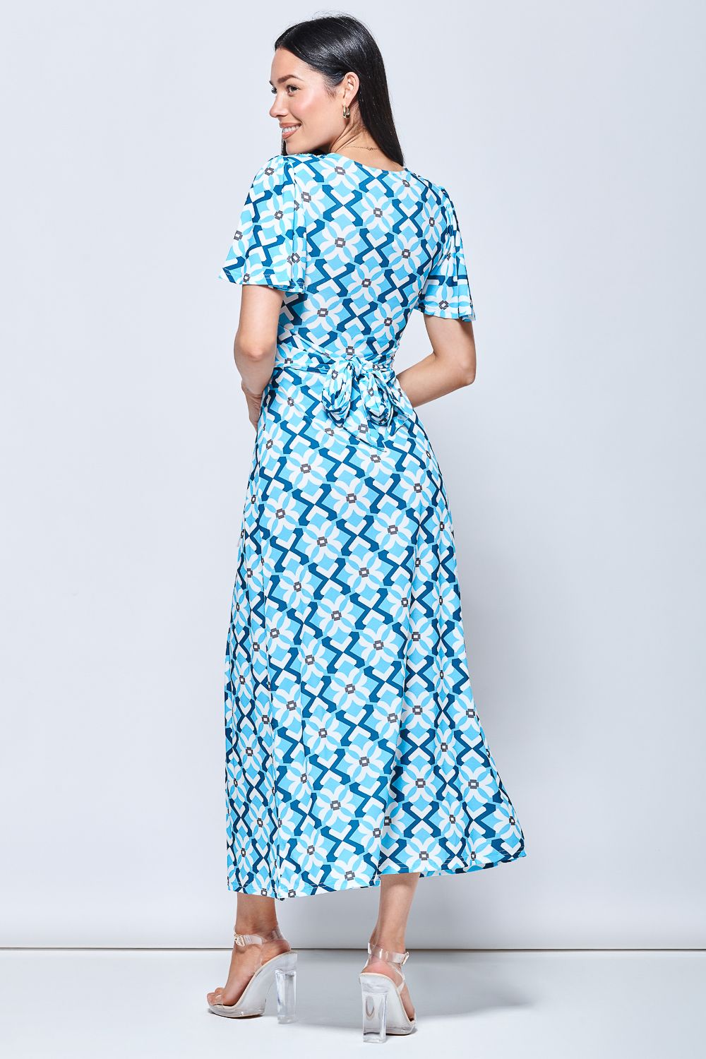 Jolie Moi Twist Front Jersey Maxi Dress
