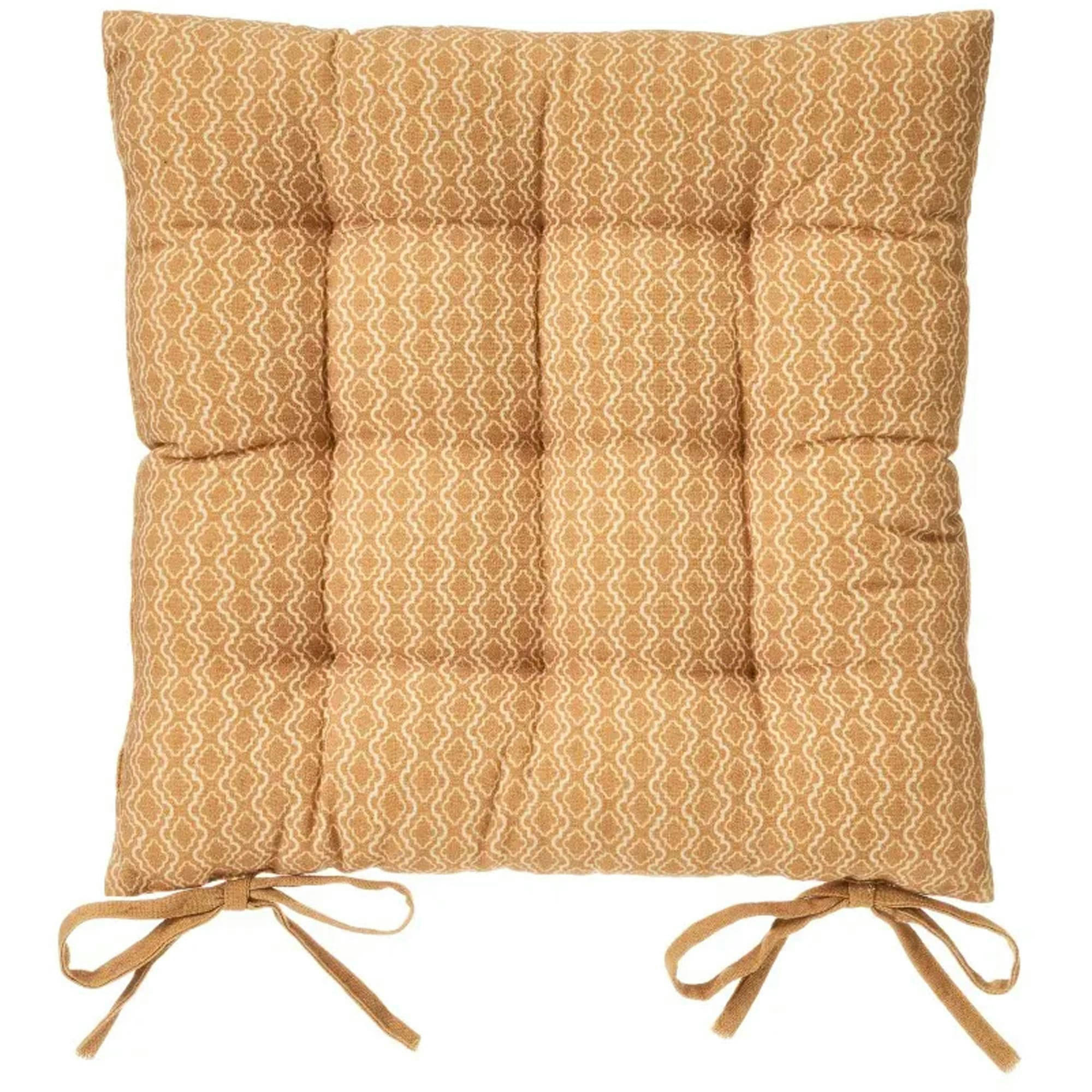 - Coussin de chaise carré à motifs jaunes 40x40cm