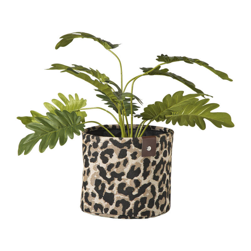 Mand luipaard - bruin/zwart - &Oslash;18x15 cm