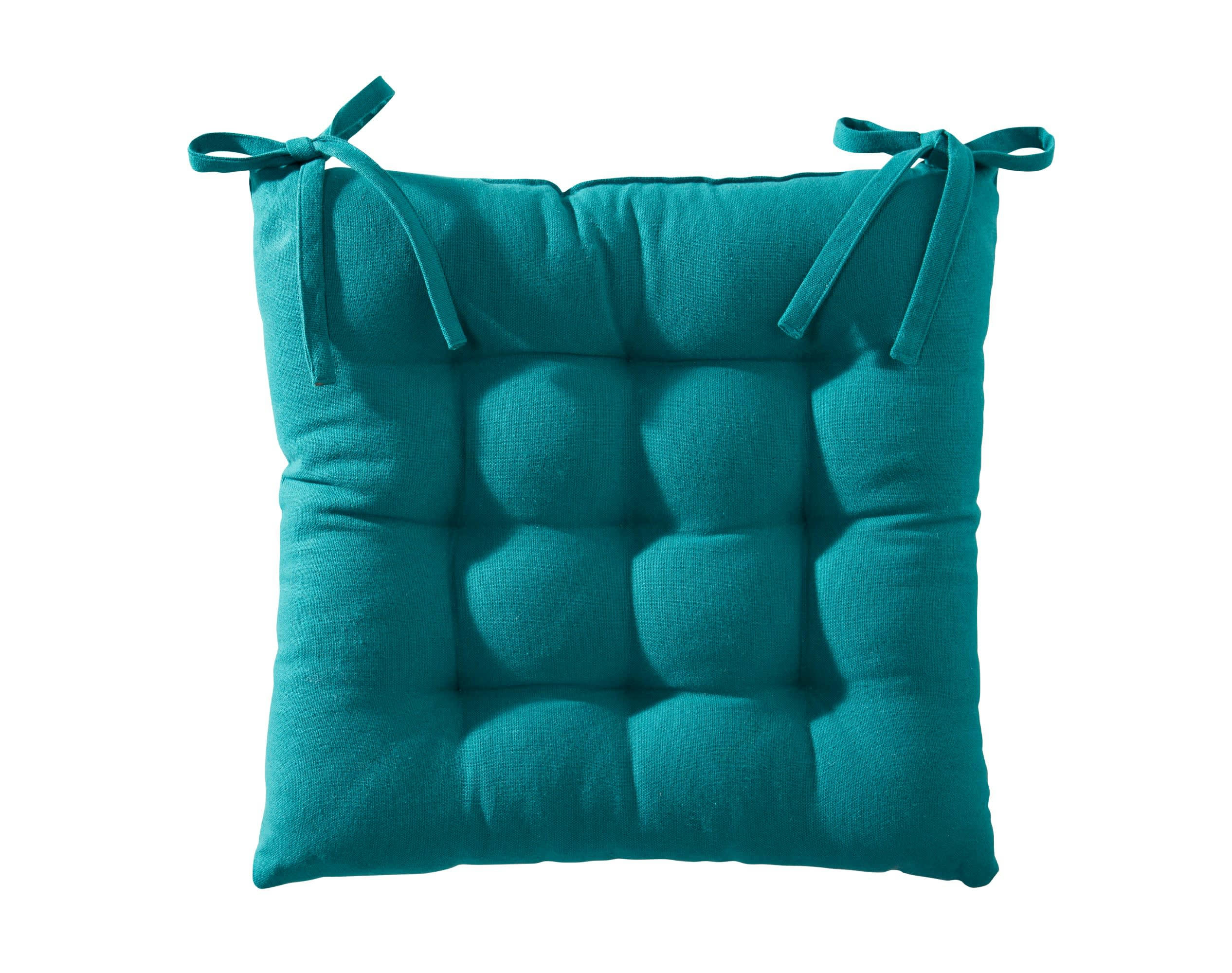 SCANDI - Galette 40x40 bleu azur en coton