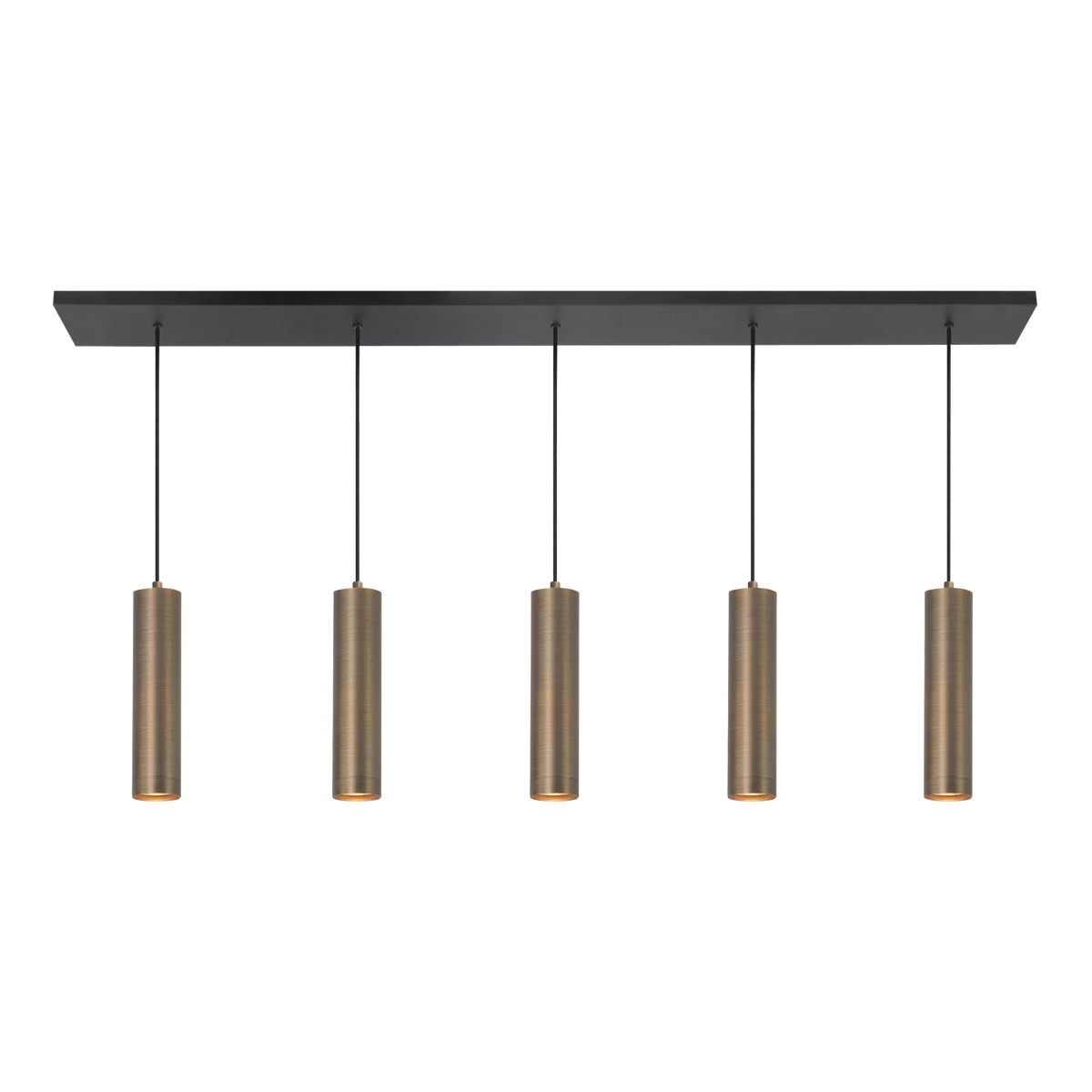 Highlight hanglamp Perugia - 5 lichts - 107 x 160  cm - zwart brons