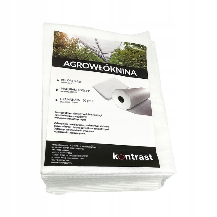 Agrowłóknina biała zimowa do okrywania roślin 50g 1,6x10 otulina biała