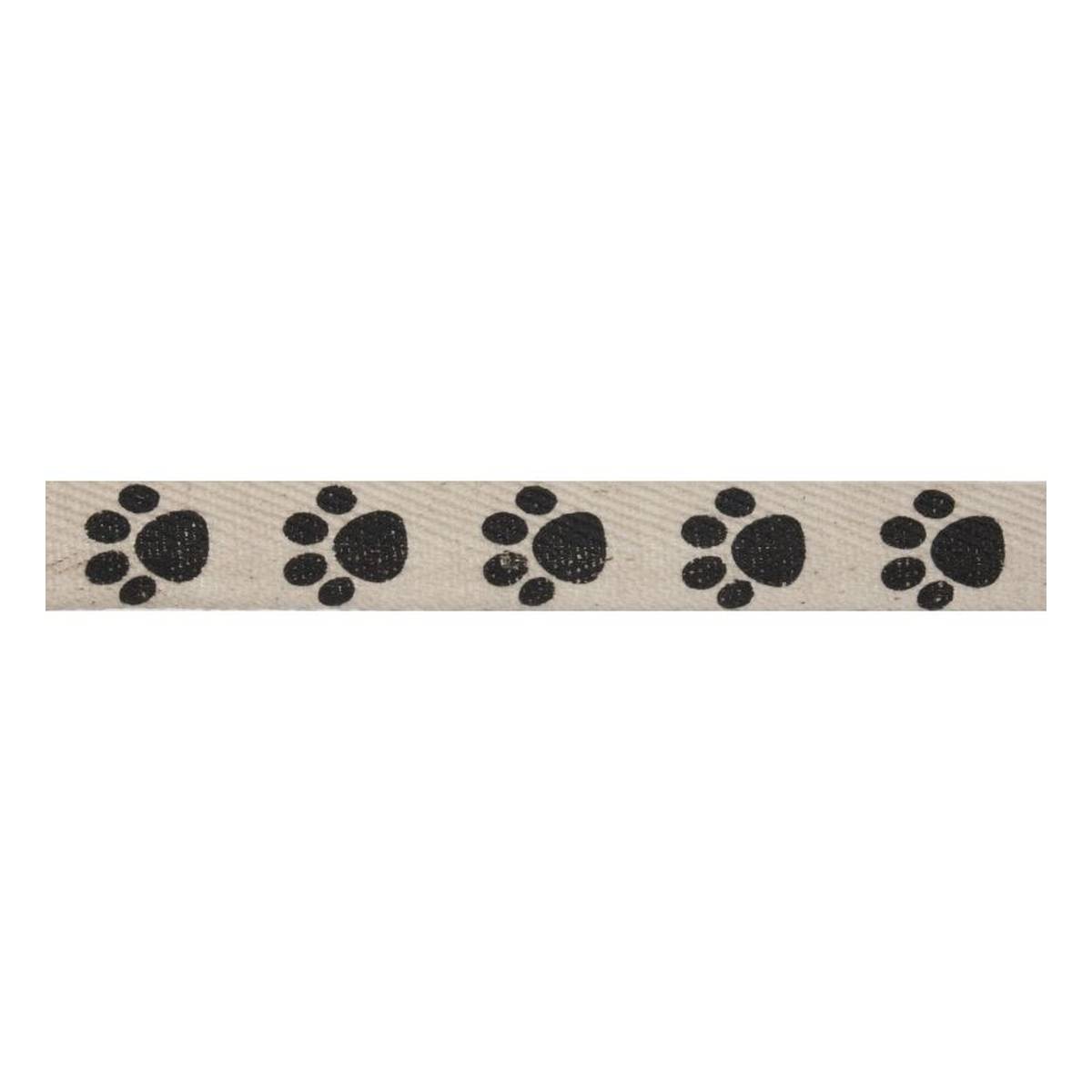 Paw Print Cotton Ribbon 15mm x 5m