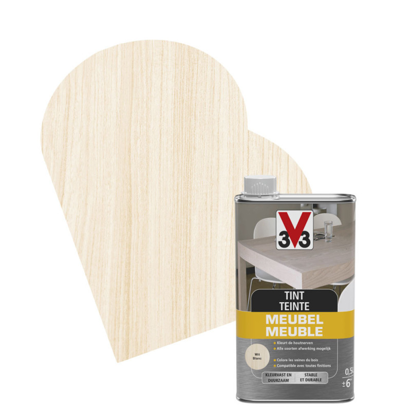 Teinte Meuble Deco blanc mat 0,5 L V33