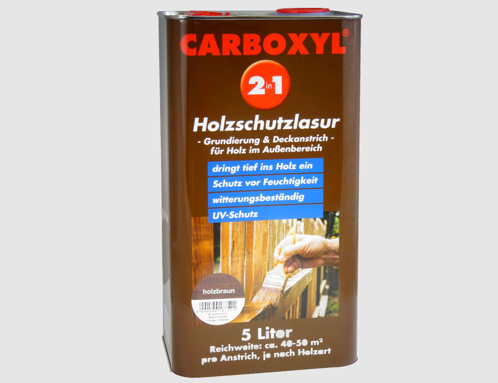 Carboxyl Holzschutzlasur 2in1 Holzbraun