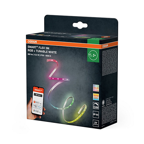 OSRAM Bande LED SMART  WIFI OUTD 3M, blanche, 12 W, 790 lm