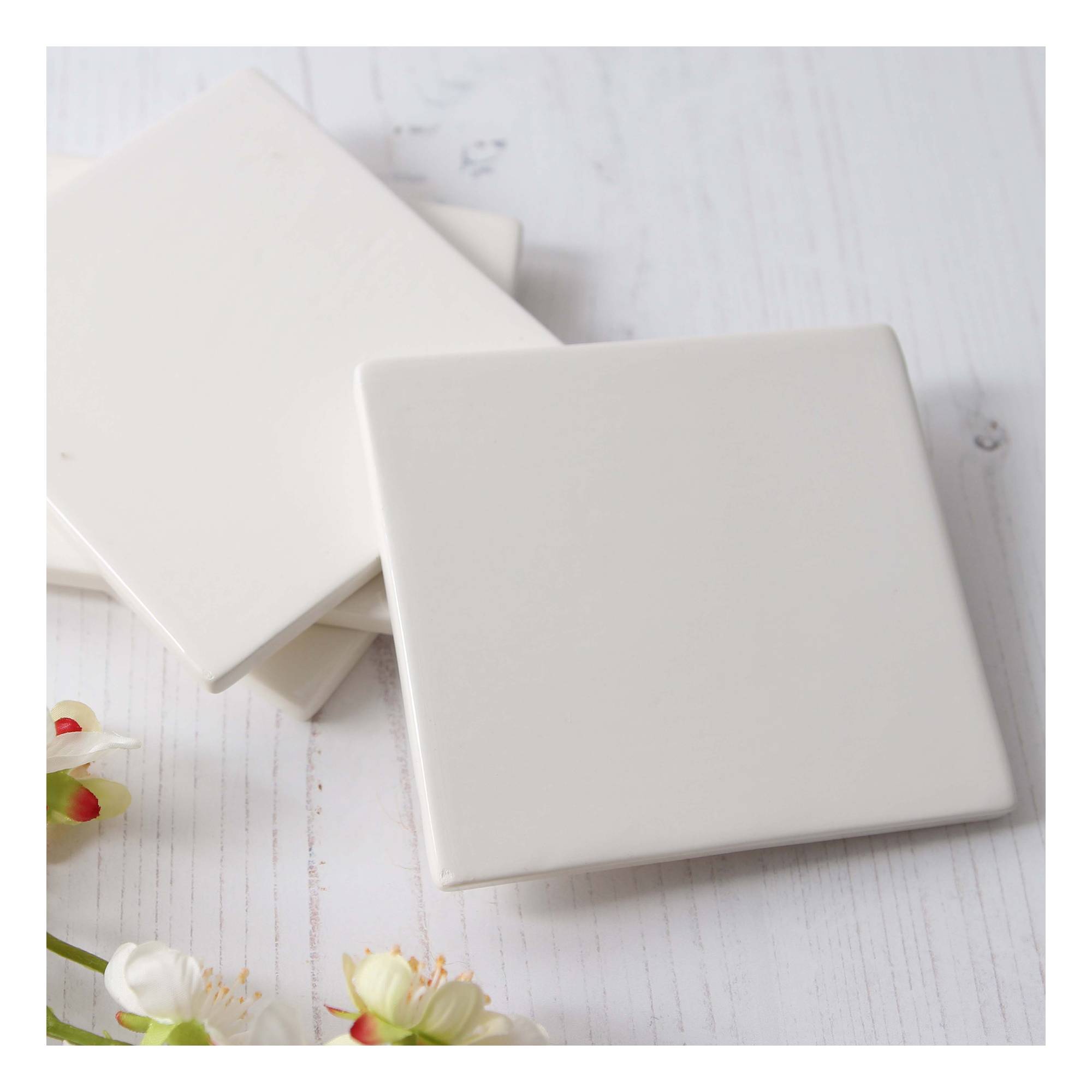 Glazed Ceramic Coasters 4 Pack