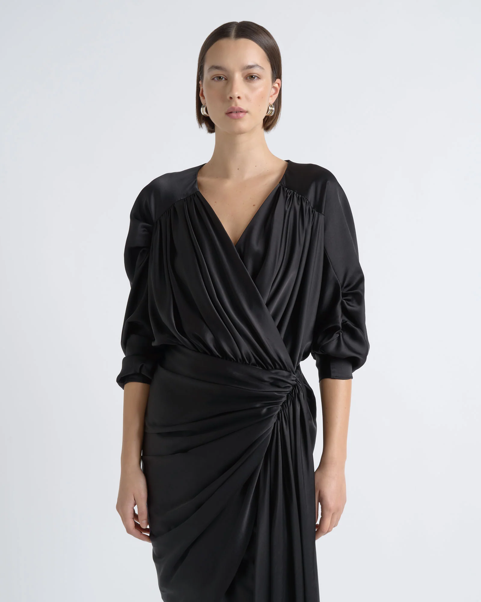 Satin Drape Dress