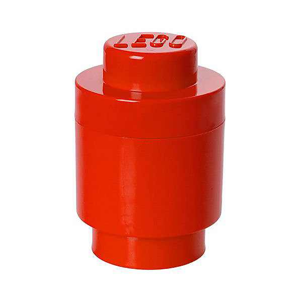 Brique ronde Lego pour rangement 1 tenon - Rouge