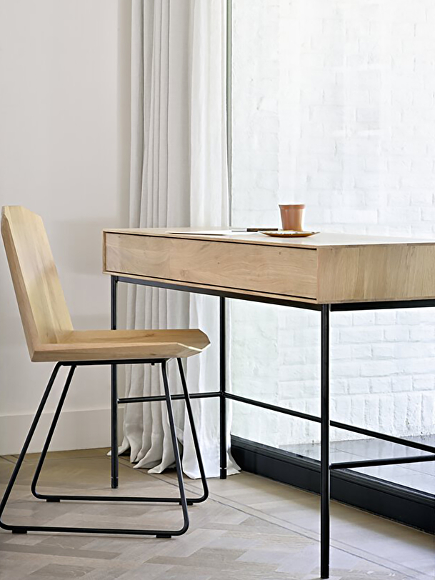 Bureau whitebird 2 tiroirs - ethnicraft chene clair