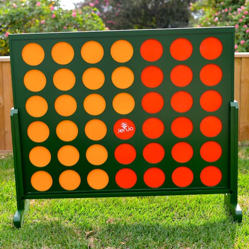 Giant Four In A Row (Biggest in Australia!) Green Wooden 120 x 123cm Jenjo Games