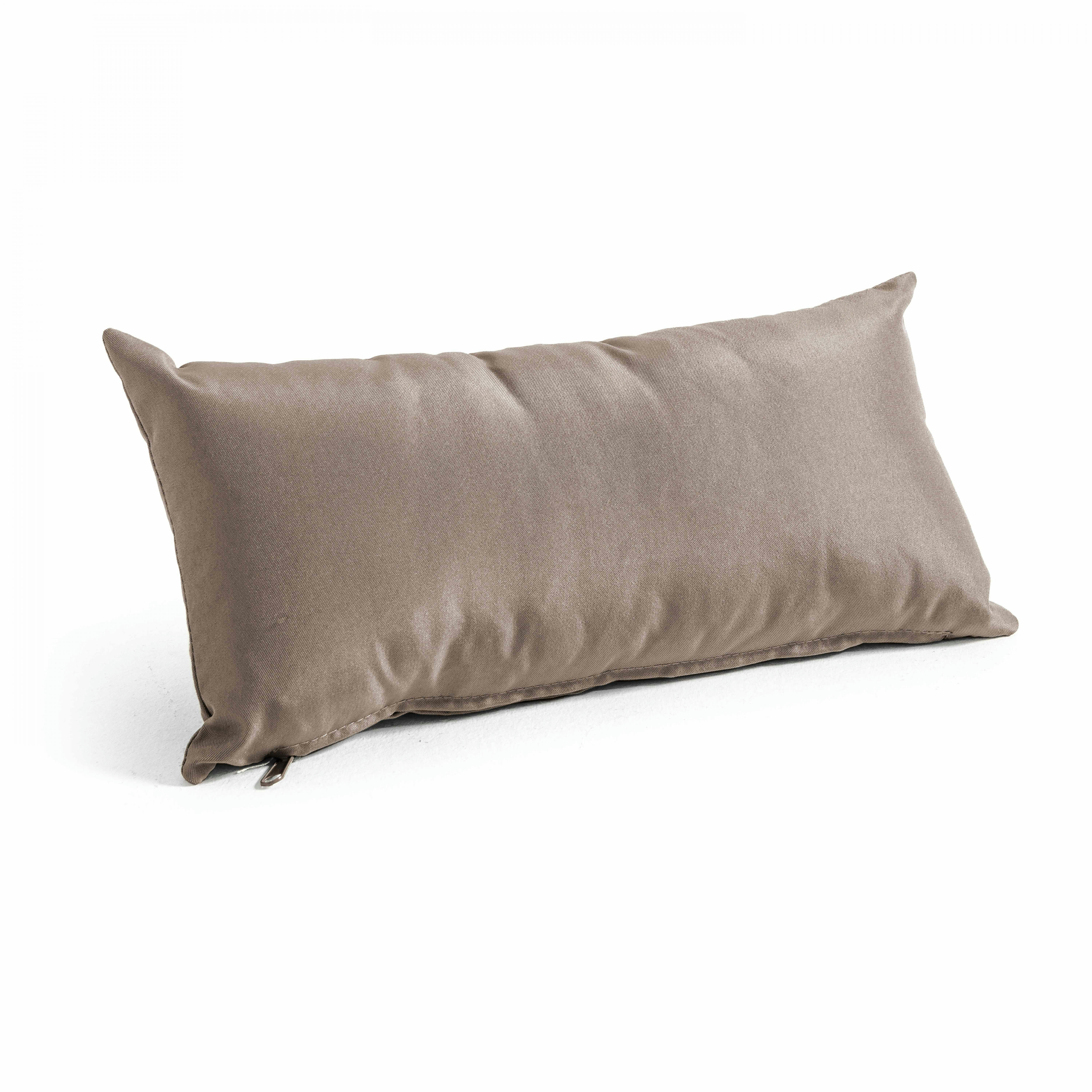 CUZCO - Lot de 2 petits coussins polyester taupe 40x20x8 cm