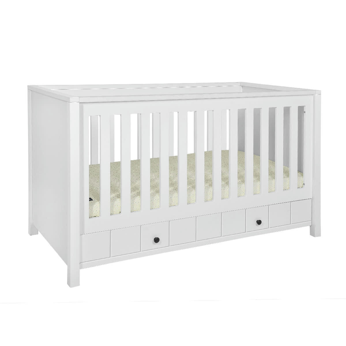 ALLPIN - Lit évolutif 70x140 tiroir inclus blanc