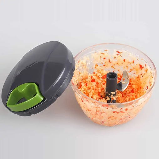 NNEOBA 1000ml Manual Food Chopper &ndash; Hand-Pull String Vegetable Cutter